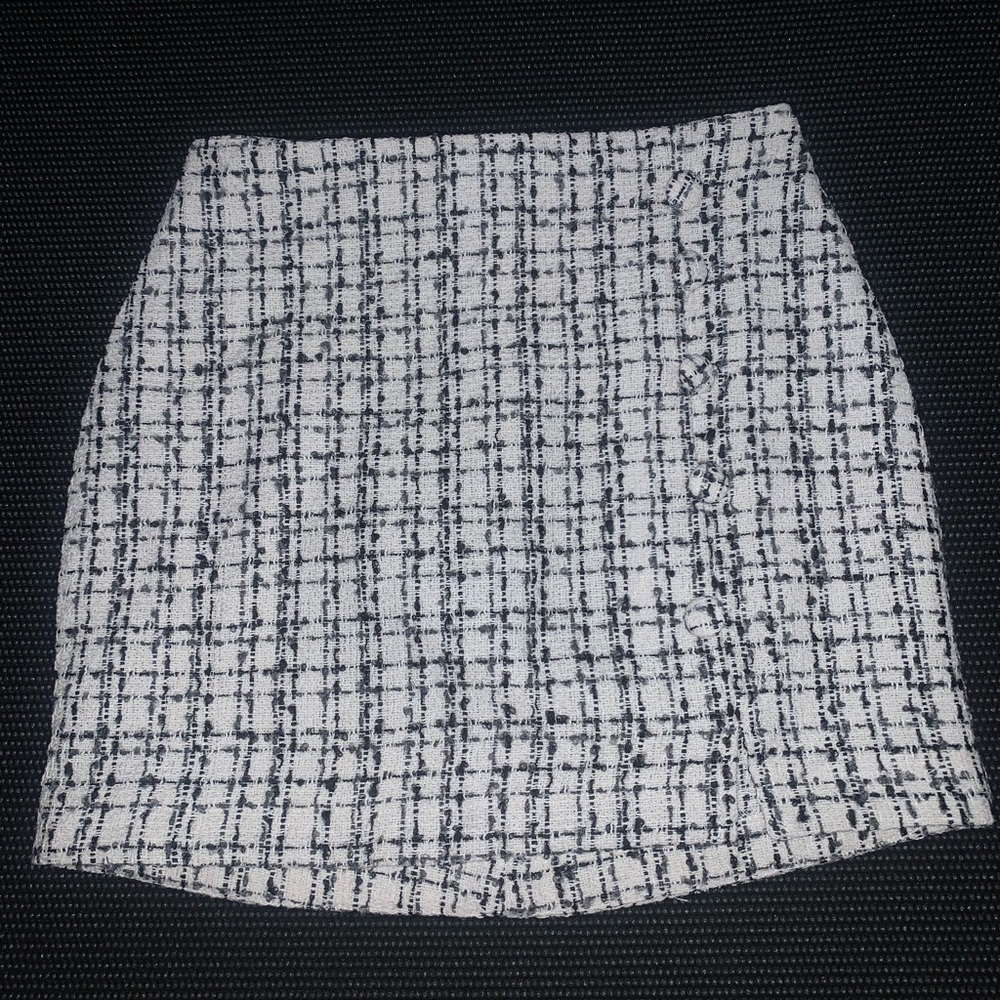 plaid midi skirt